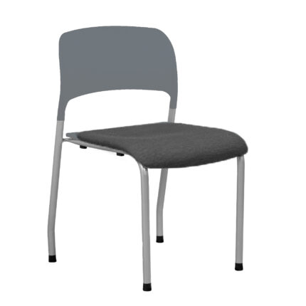 Rover chair Rover with Glides & Seat upholstered Fabric - Gray